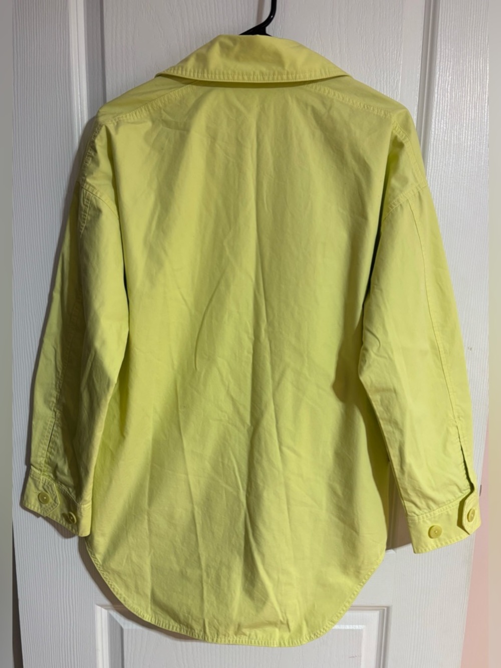 NWT Aritzia Babaton Graydon Oversized Cotton Shacket Sulphur Yellow Size Small - Picture 5 of 8